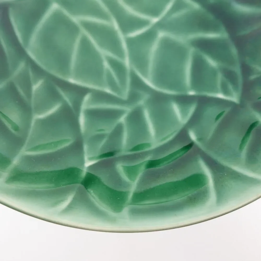 Pier 1 Stoneware Jade Leaves Bowl